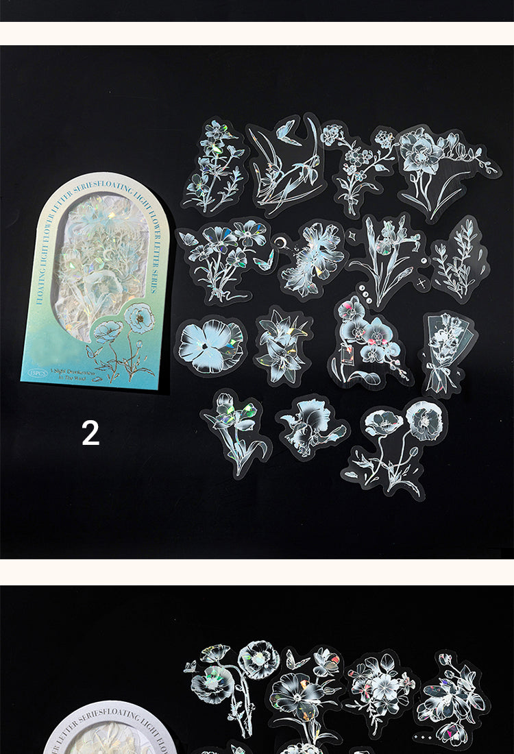 5Plant and Flower PET Holographic Hot Stamping Stickers8