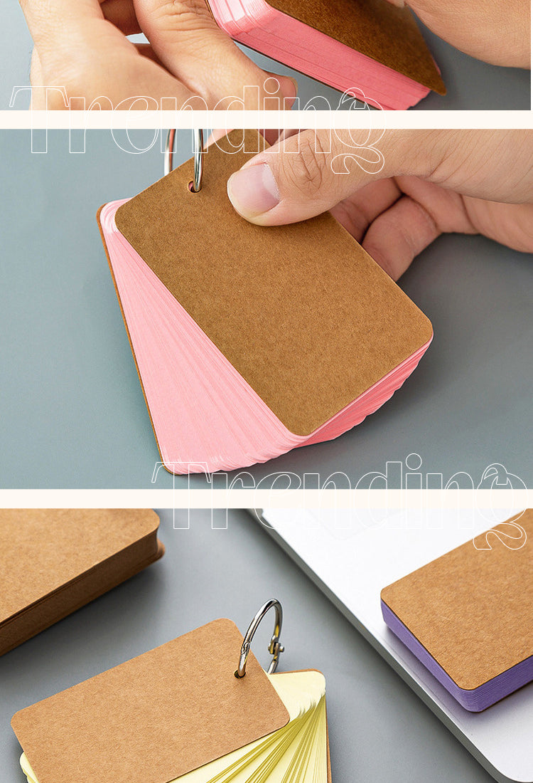 5Portable Ring Buckle Colored Blank Loose-Leaf Notebook2