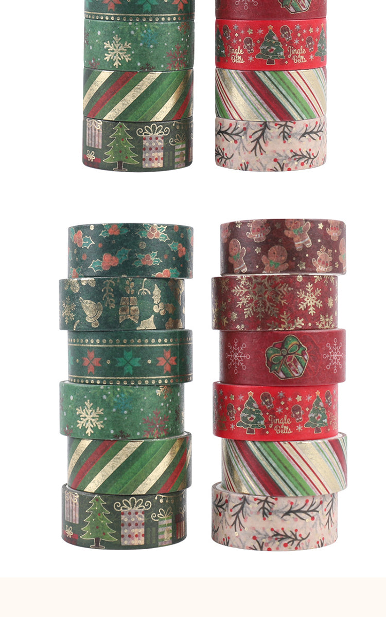 5Red and Blue Dual-Color Halloween Foil Washi Tape Set (12 Rolls)2