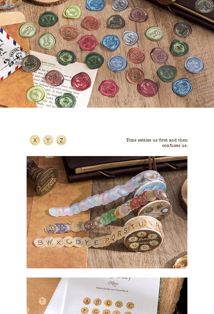 5Retro Bazaar Irregular Shape Stickers - Petals, Wax Seals, Ribbons5