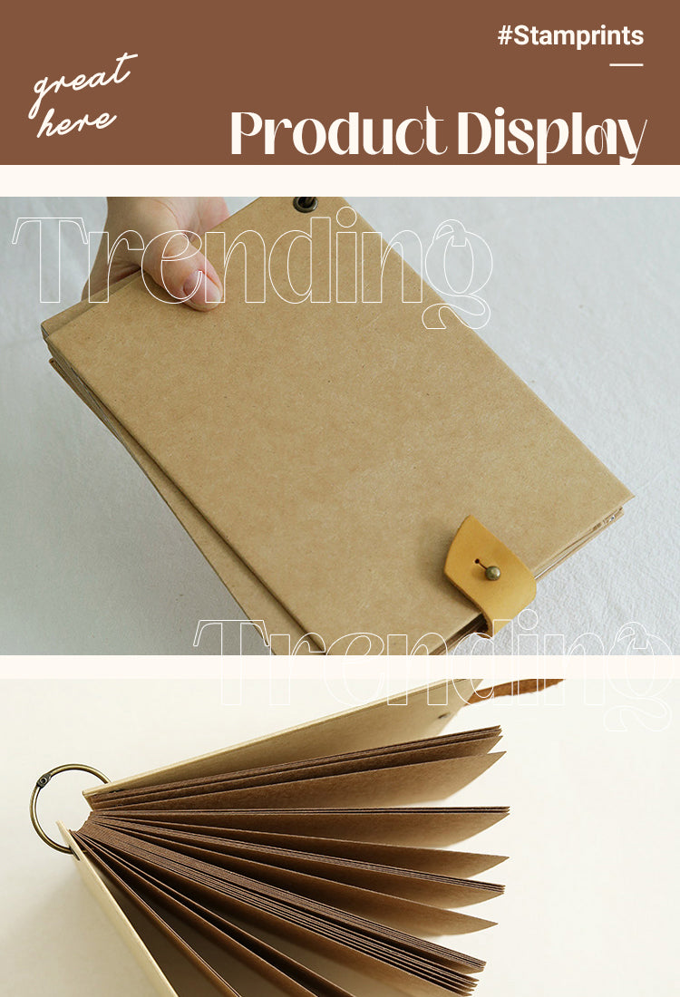 DIY Kraft Paper Album Retro Handmade Simple White Paper Stickers Large  Thick Swatches Hand Book Loose-leaf Book - AliExpress