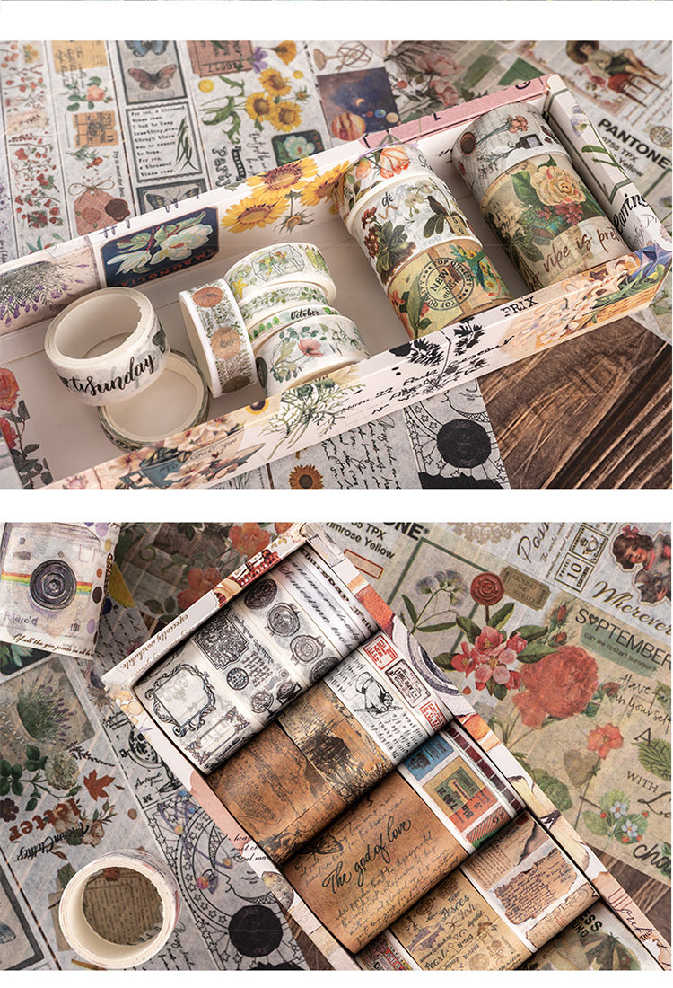 5Retro Thinking Series Adhesive Washi Tape Set7