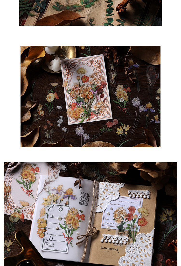5Romance Till Death Series Vintage Botanical Sticker Pack3