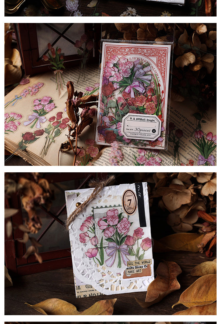 5Romance Till Death Series Vintage Botanical Sticker Pack4