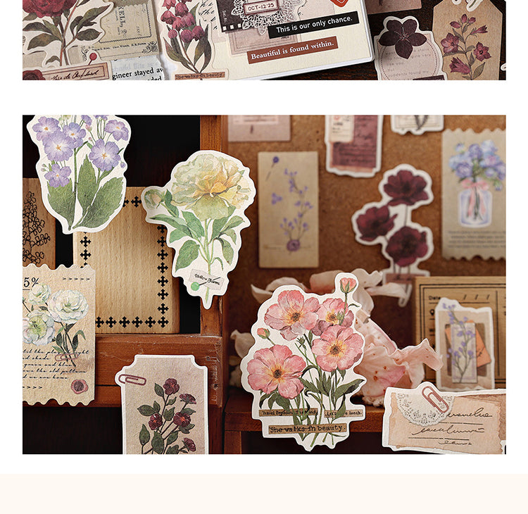5Romantic Floral Die-cut Decorative Paper7