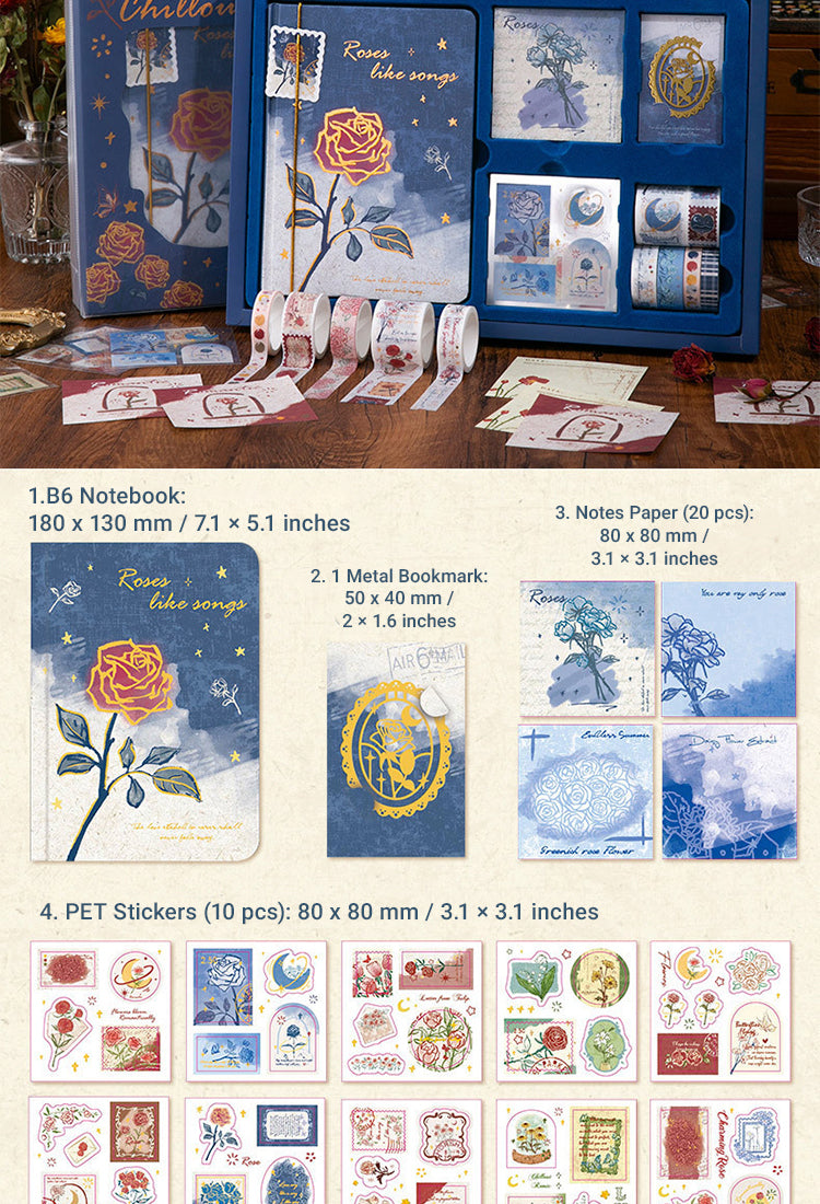 5Romantic Garden Journal Gift Box Set11