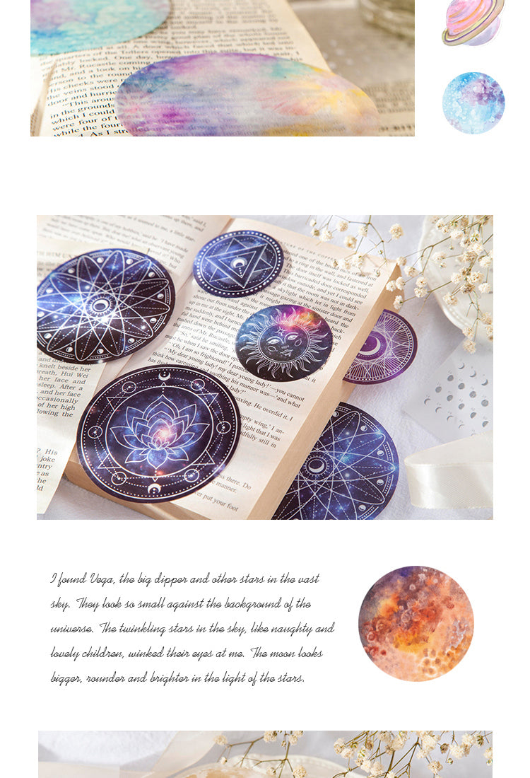 5Romantic Planet Round PET Sticker Pack7