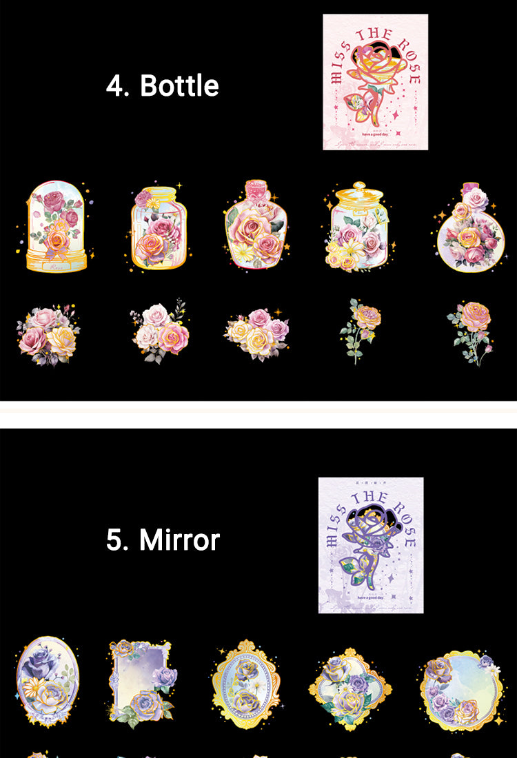 5Rose Holographic PET Stickers - Window, Moon, Butterfly, Bottle5