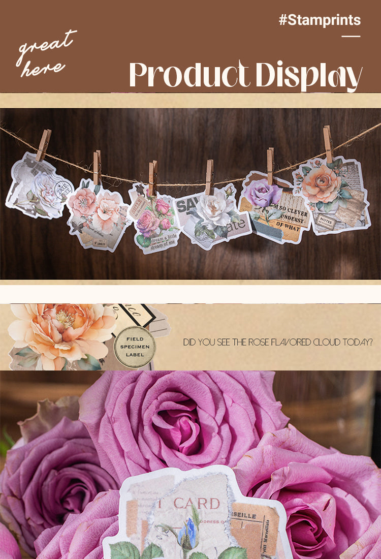 5Rose Love Letter Washi Stickers1
