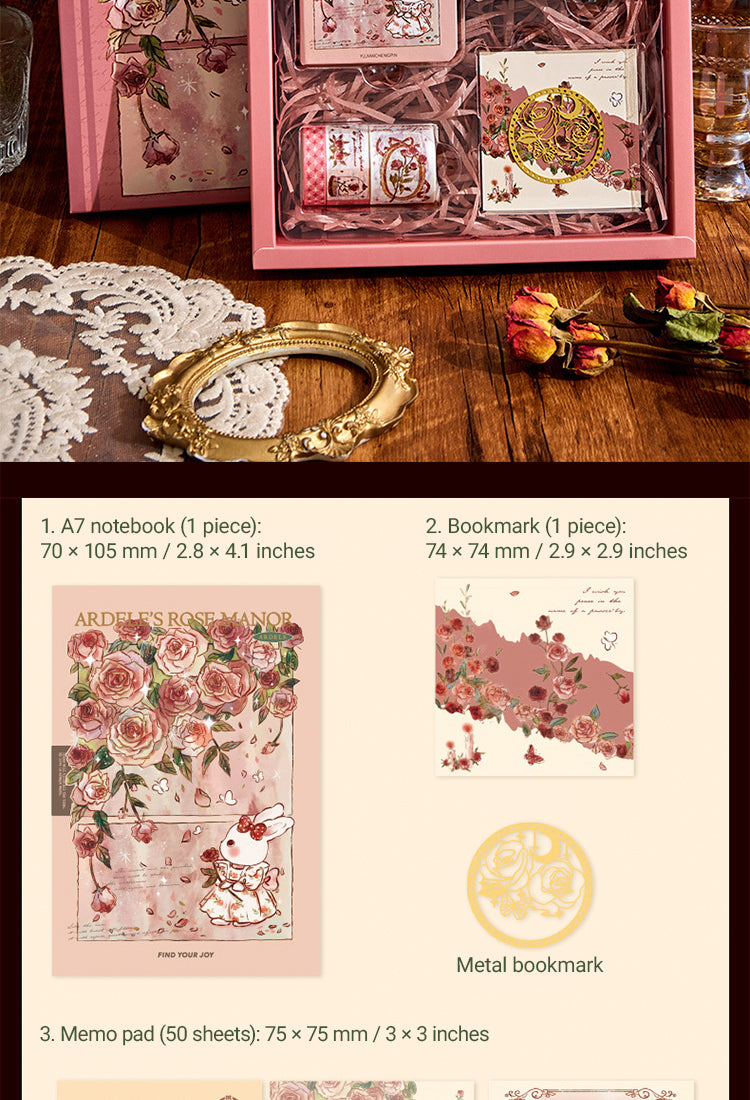 5Rose Manor Hot Stamping Journal Decoration Gift Box Set5