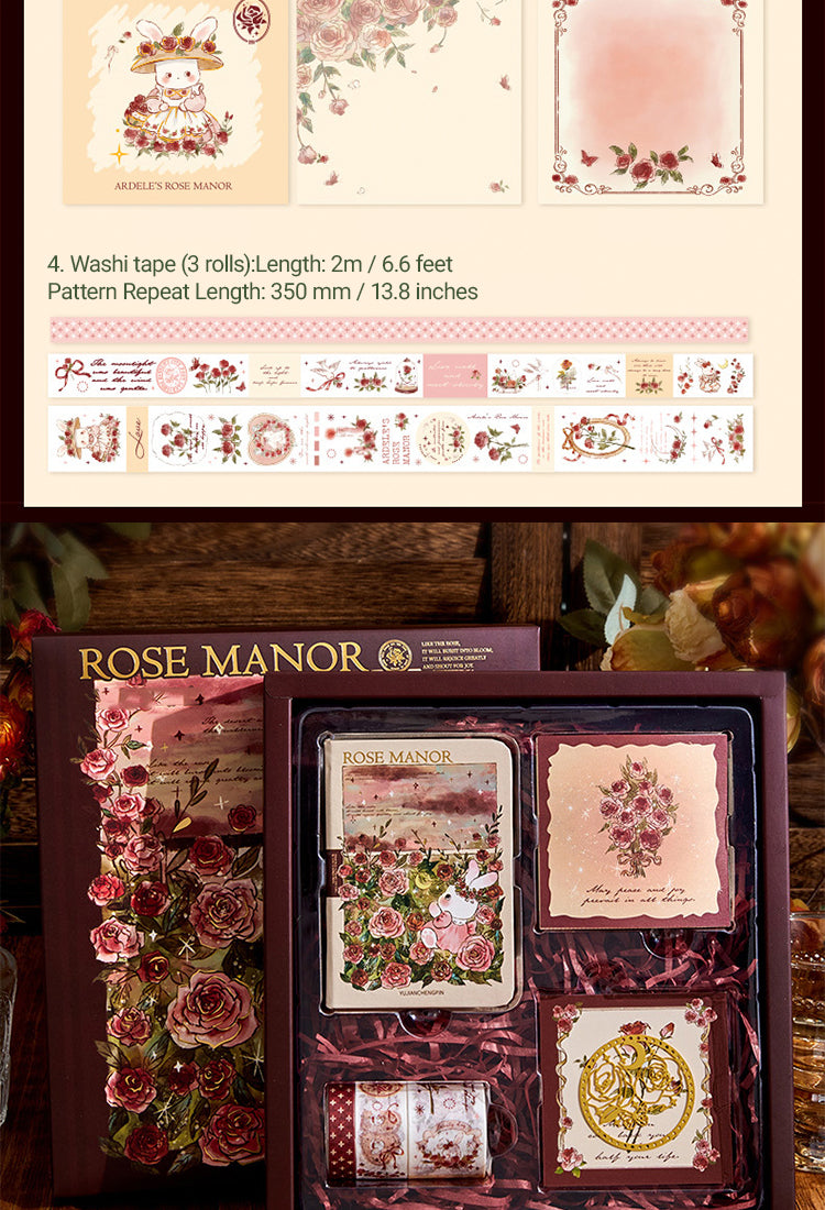 5Rose Manor Hot Stamping Journal Decoration Gift Box Set6