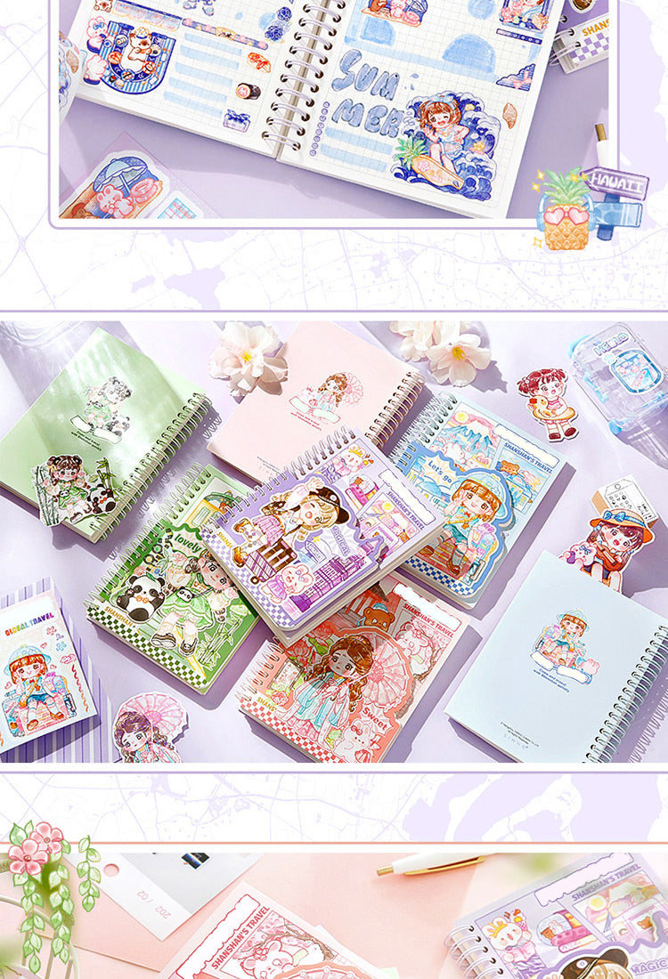 5ShanShan's Travel Series Kawaii Cartoon Journal Notebook2