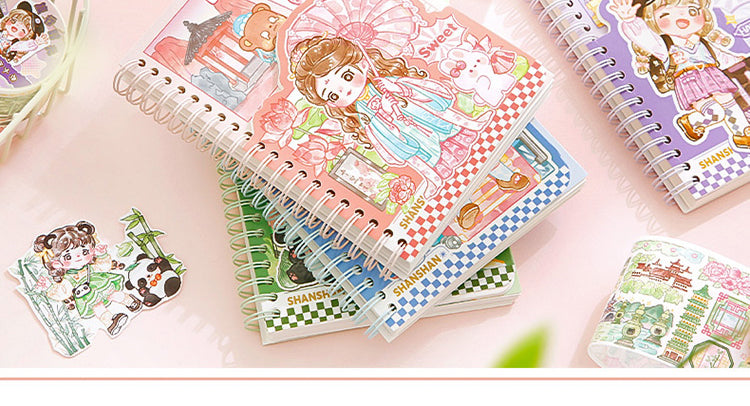 5ShanShan's Travel Series Kawaii Cartoon Journal Notebook3