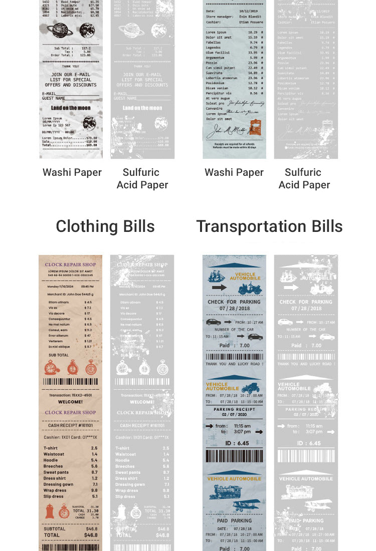 5Shop Checklist Boxed Stickers - Coffee, Clothes, Furniture Bills11