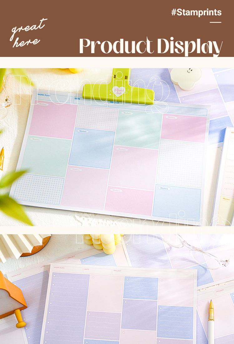 5Simple Basic Grid Memo Paper Planner Notepad1