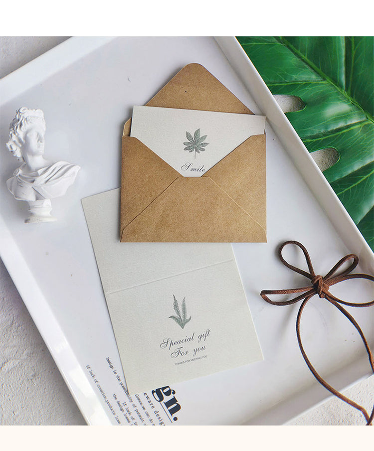 5Simple Natural Style Botanical Greeting Card Envelope Set6