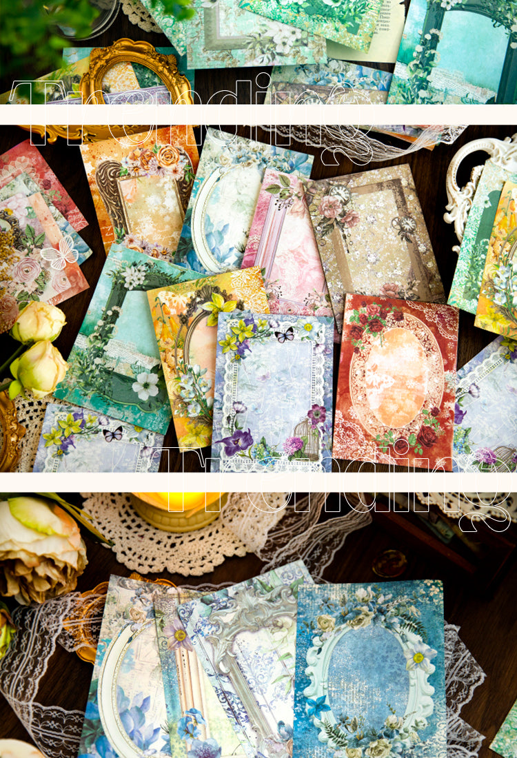 5Spring Flower Field Series Retro Double-Sided Decorative Paper2