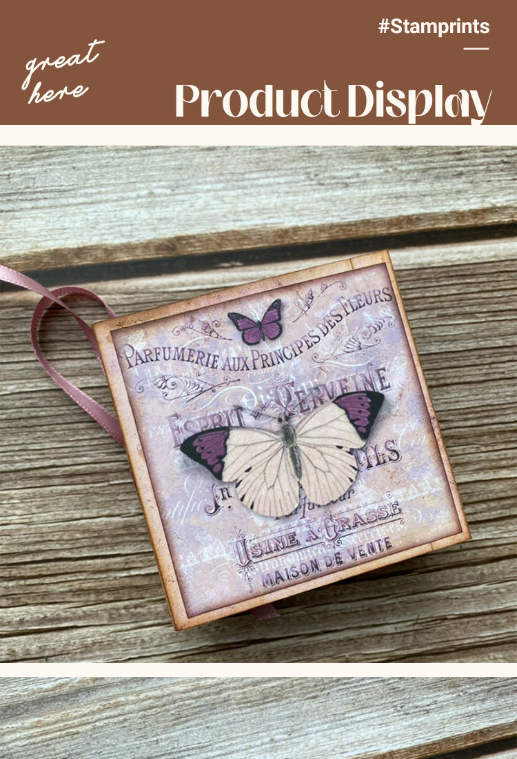 5Square Pink Butterfly Handmade Journal Collection Folder1