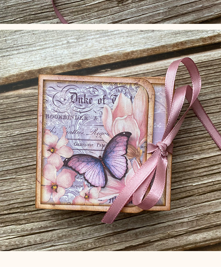 5Square Pink Butterfly Handmade Journal Collection Folder6