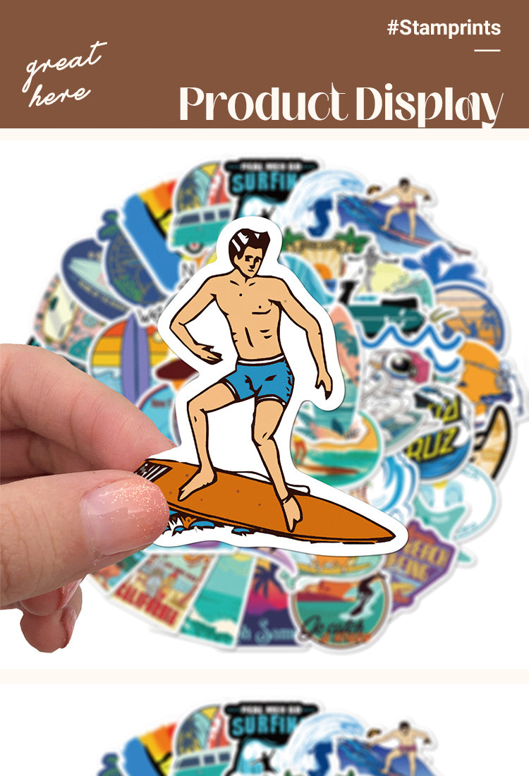 5Summer Beach Surfing Sports Vinyl Stickers1
