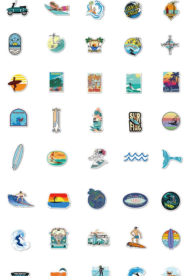 5Summer Beach Surfing Sports Vinyl Stickers4