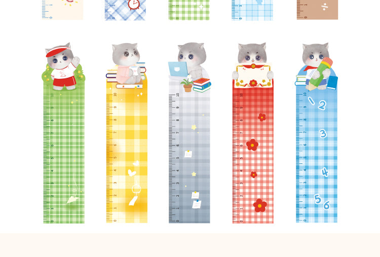 5Sweetheart Cute Cat Boxed Ruler Bookmarks9