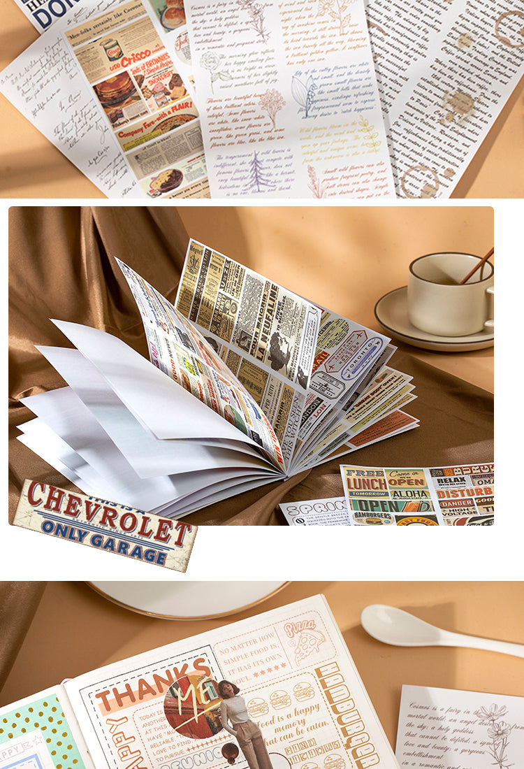 5Text Collection Decorative Washi Sticker Book-Numbers, Headlines, Sentences, Abstracts2