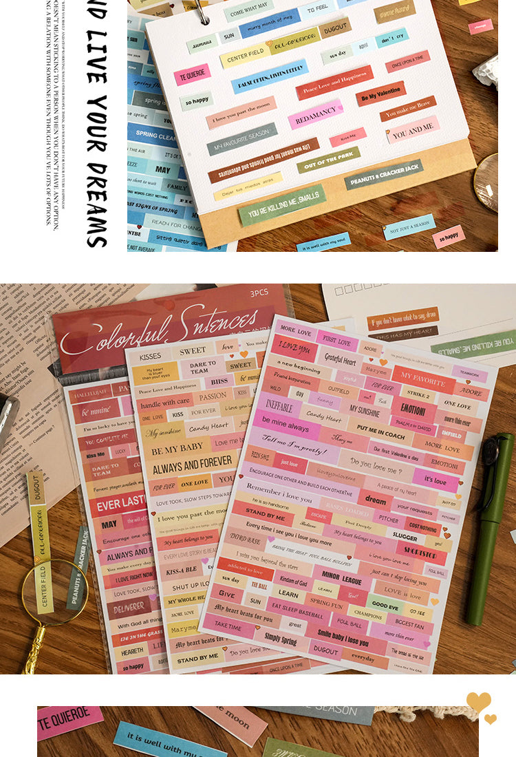 5Text and Phrase Washi Stickers2