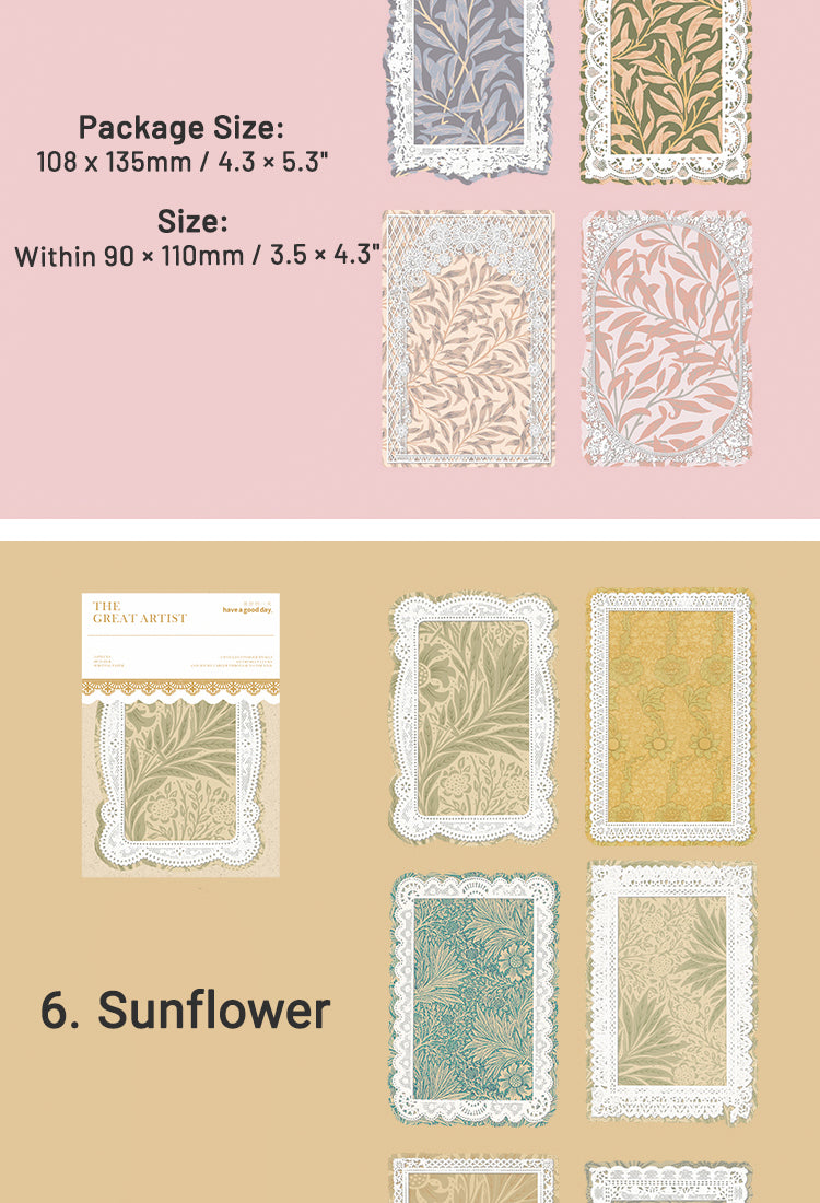 5The Great Artist Series Morris Theme Lace Scrapbook Paper10