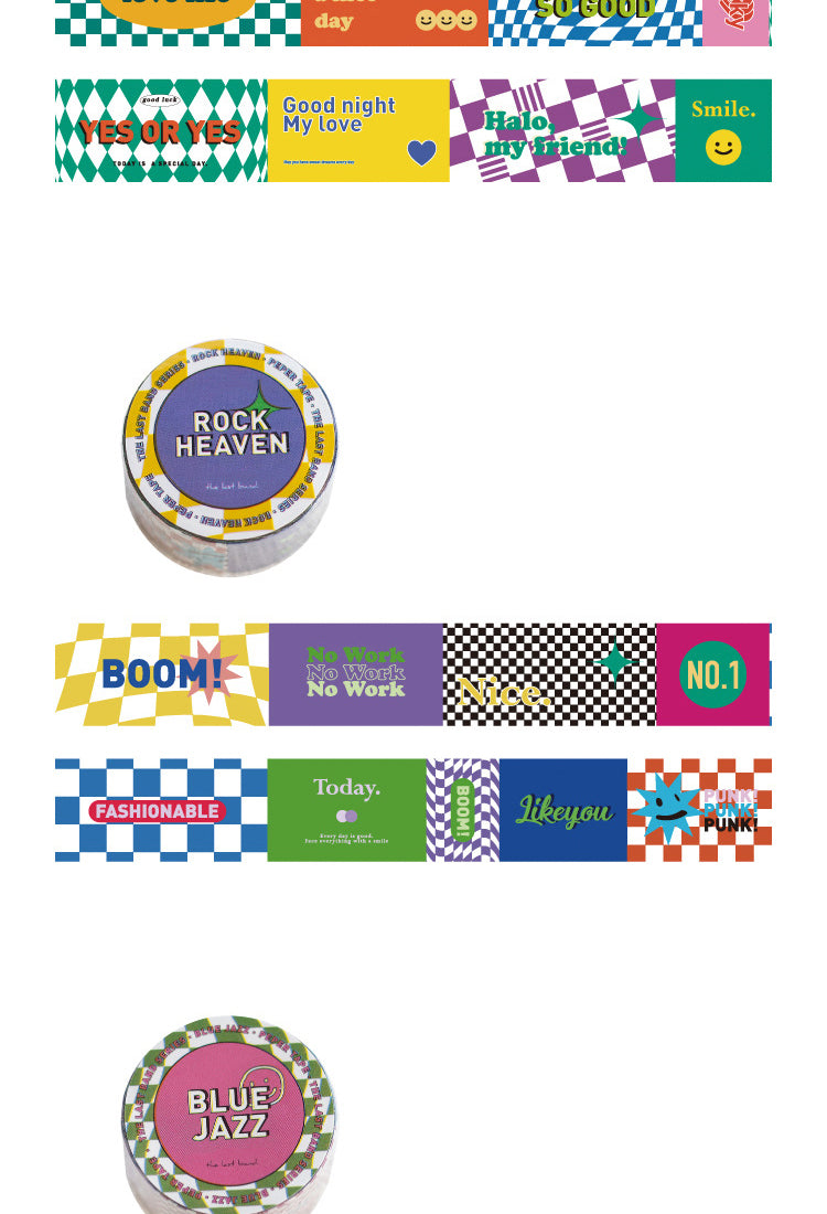 5The Last Band Checkerboard Decorative Washi Tape6