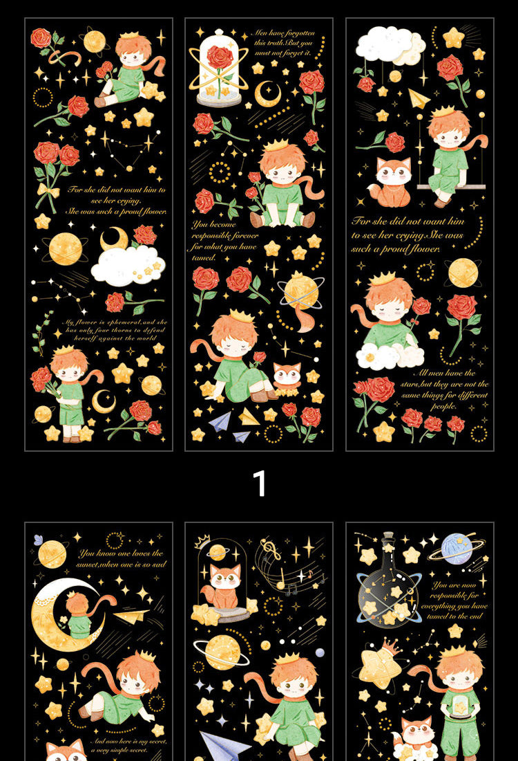 5The Little Prince Gold Foil Vinyl Sticker Sheets6