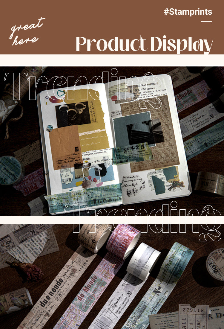 5Traces of the Past Series Retro Washi Tape1