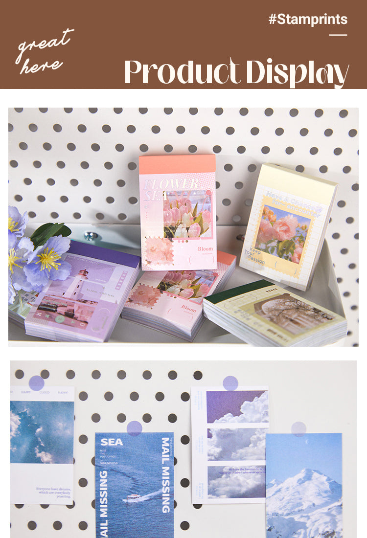 5Travel Landscape Washi Sticker Book - Sky, Sea, Fields, Flowers1
