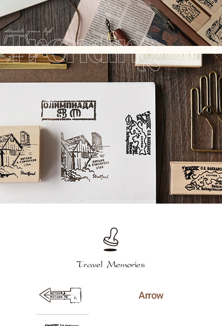 5Travel Memories Wooden Rubber Stamp2
