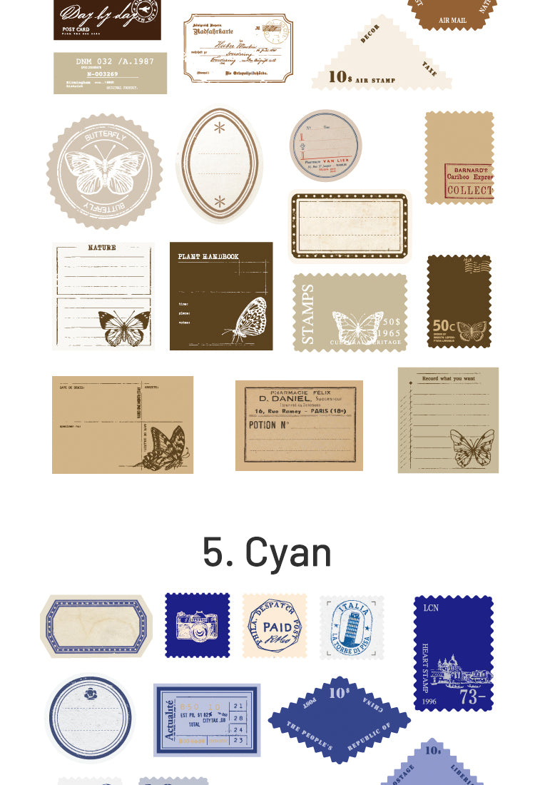5Travel Stamp-Shaped Memo Stickers14