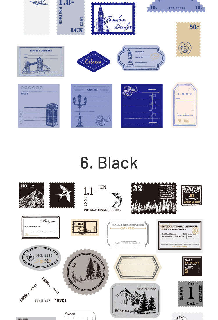 5Travel Stamp-Shaped Memo Stickers15