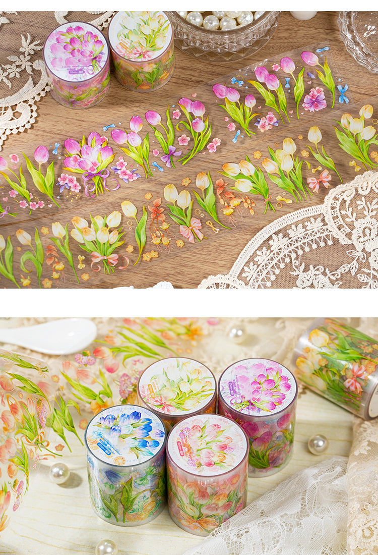 5Tulip Mania Series Tulip Flower PET Tape4