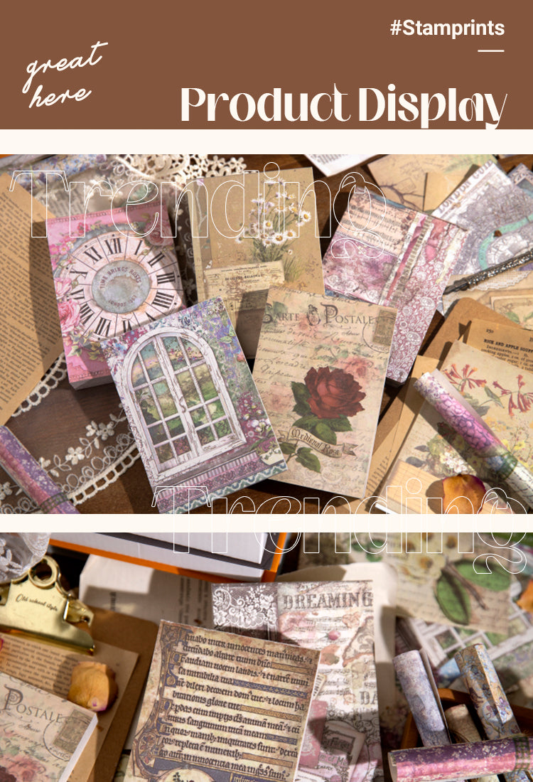 5Unwrap a Vintage Rose Series Journal Decorative Paper1