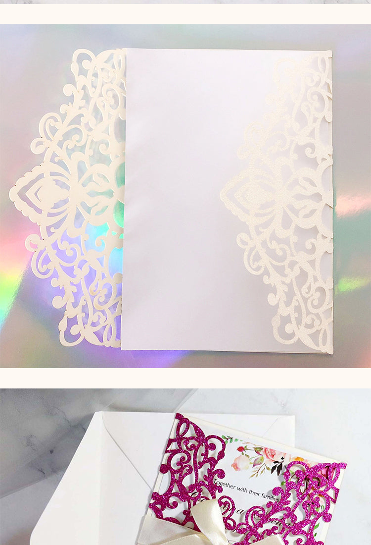 5Valentine's Day Hollow Out Glitter Powder Invitation10