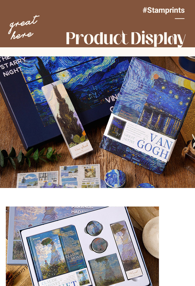 5Van Gogh and Monet Oil Painting Planner Kit1