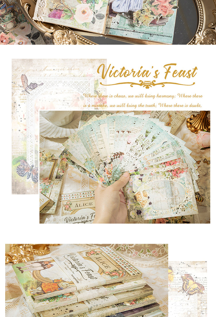 5Victoria's Feast Lace Frame Scrapbook Paper2