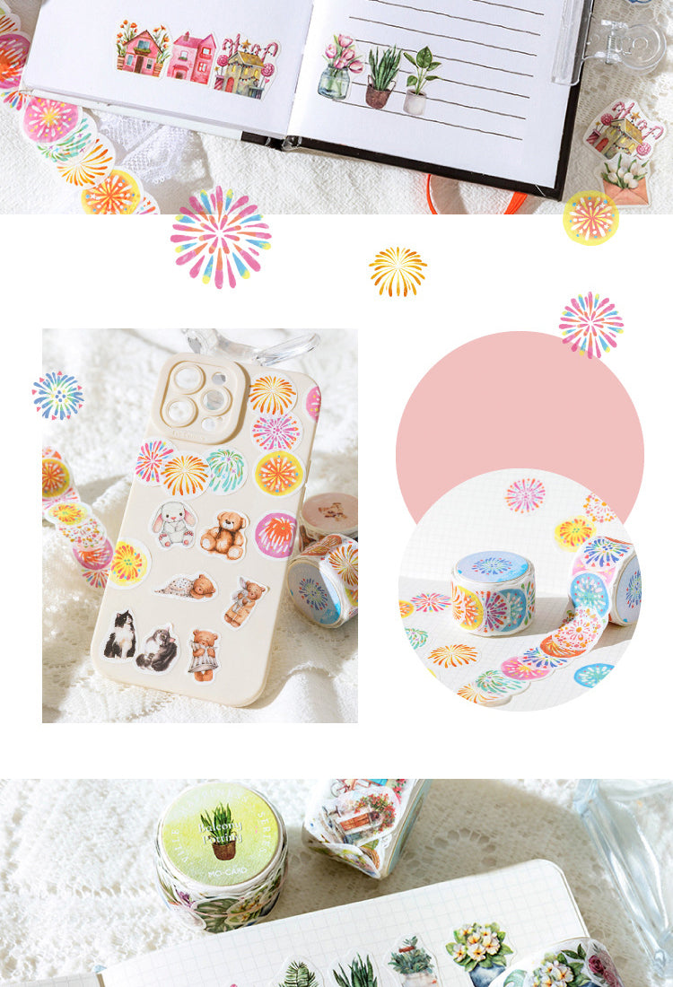 5Ville Happiness Series Cute Fireworks Dessert Bouquet Rolled Washi Stickers7