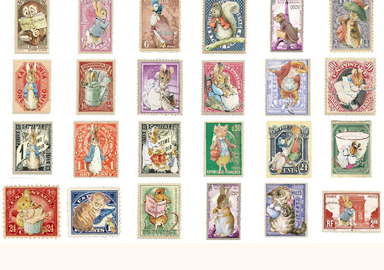 5Vintage Alice Stamp Stickers4