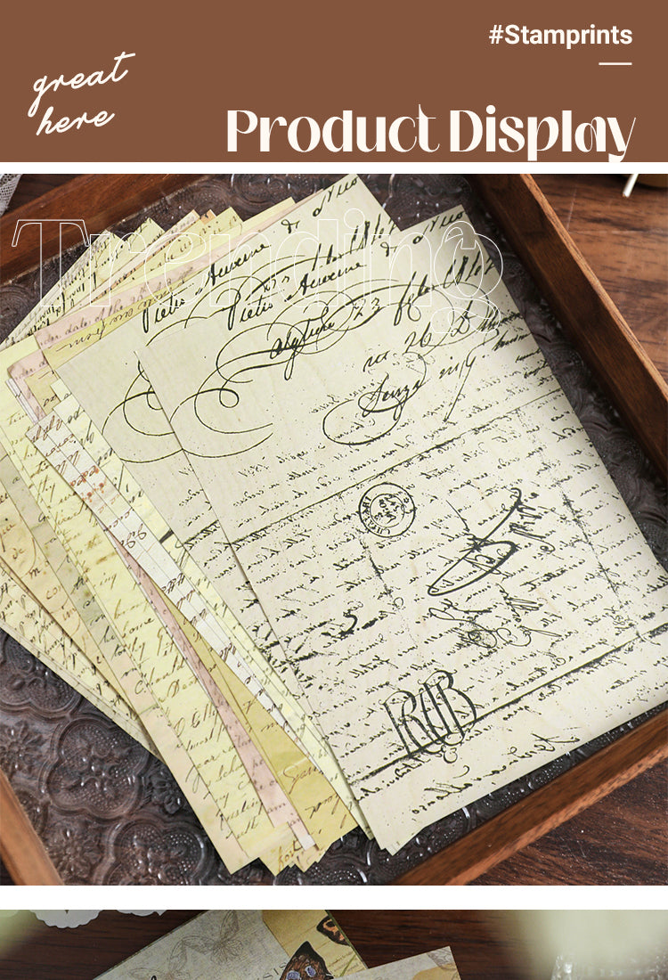 5Vintage Background Material Paper - Travel, Butterfly, Music, Flower, Map, Newspaper, Letter1