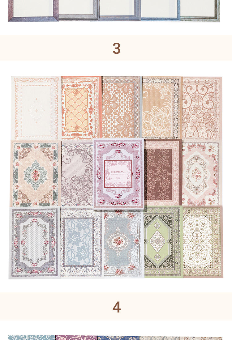 5Vintage Baroque Style Border Material Paper12