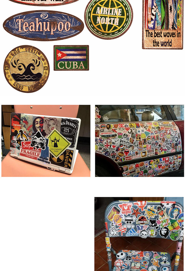 5Vintage Beach Travel Vinyl Stickers3