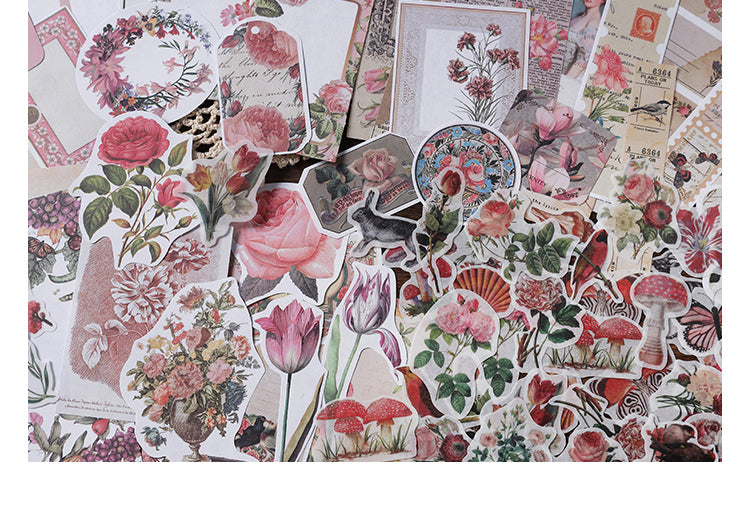 5Vintage Botanical Floral Sticker Paper Collection7
