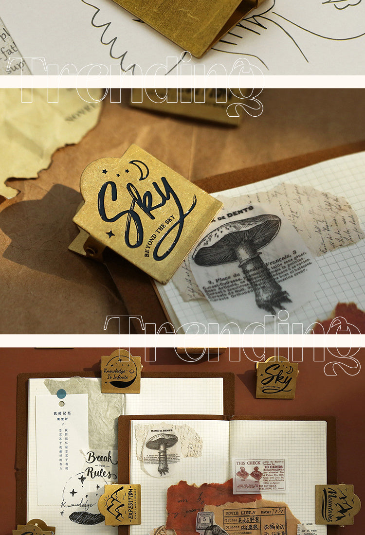Vintage Brass Clip Journal Stationery Clip, Premium Retro Brass  Craftsmanship