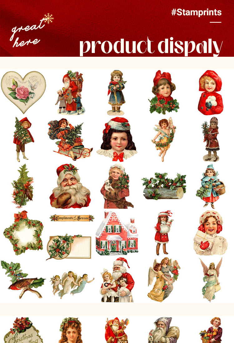 5Vintage Christmas Character-themed Stickers1