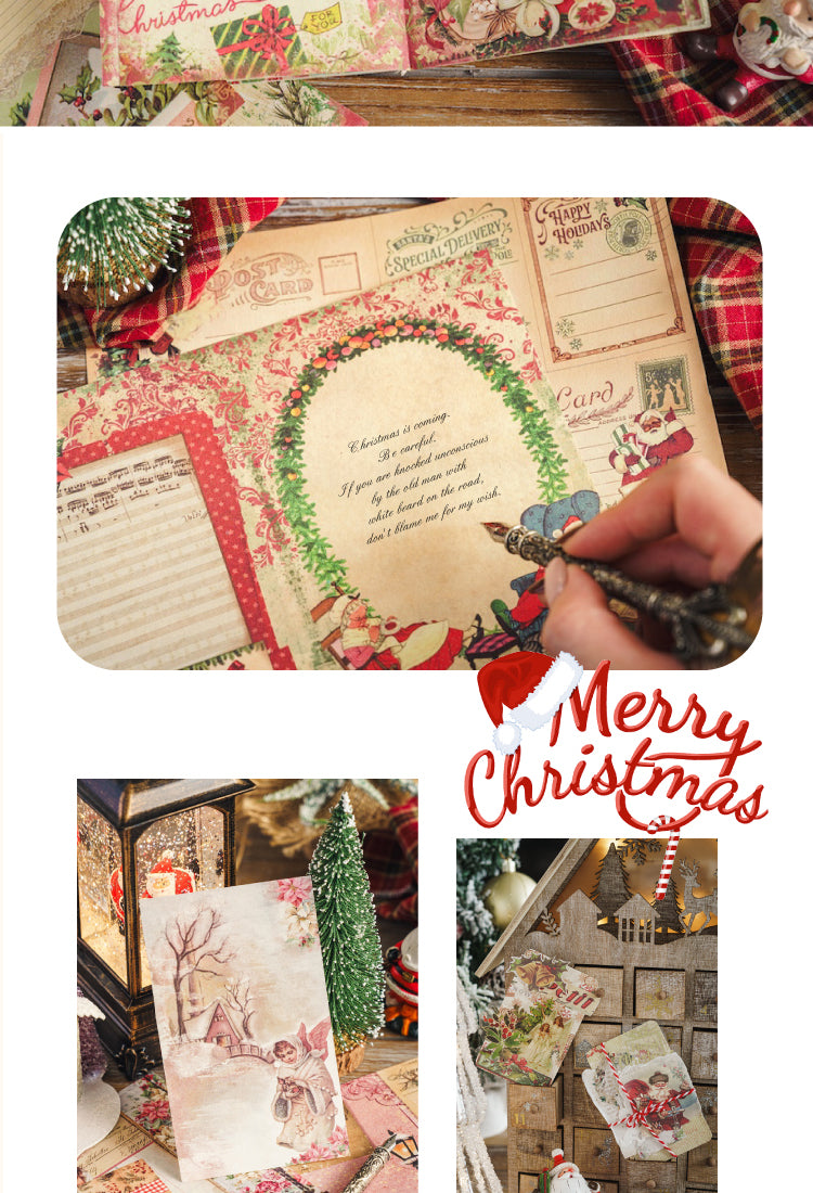 5Vintage Christmas Envelope Material Paper4